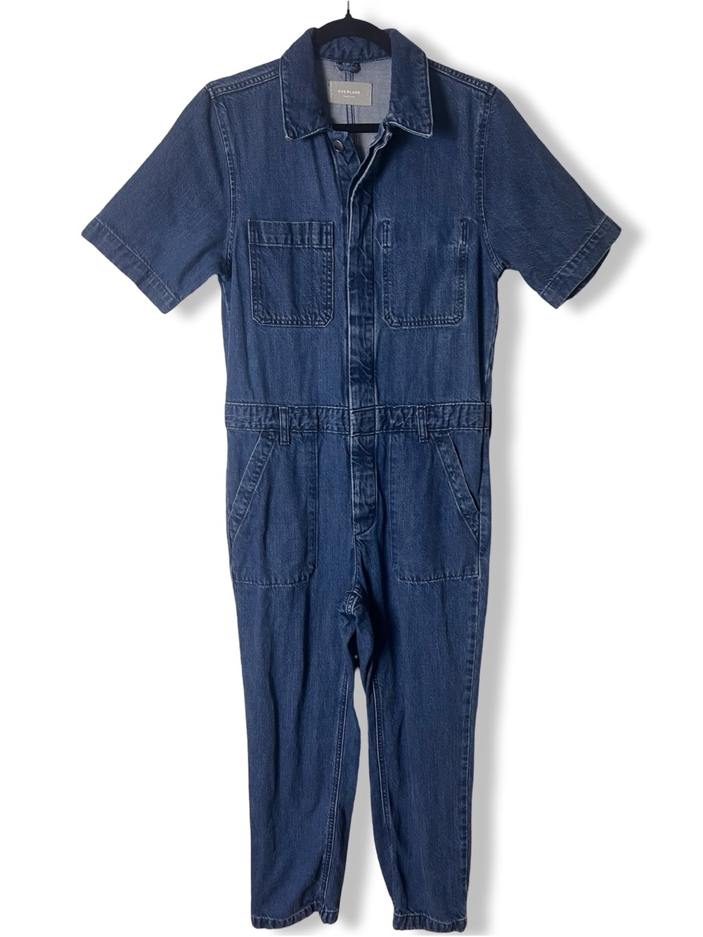 Everlane Womens Slouch‎ Summer Jean Coverall Denim Jumpsuit Blue Sz. 2